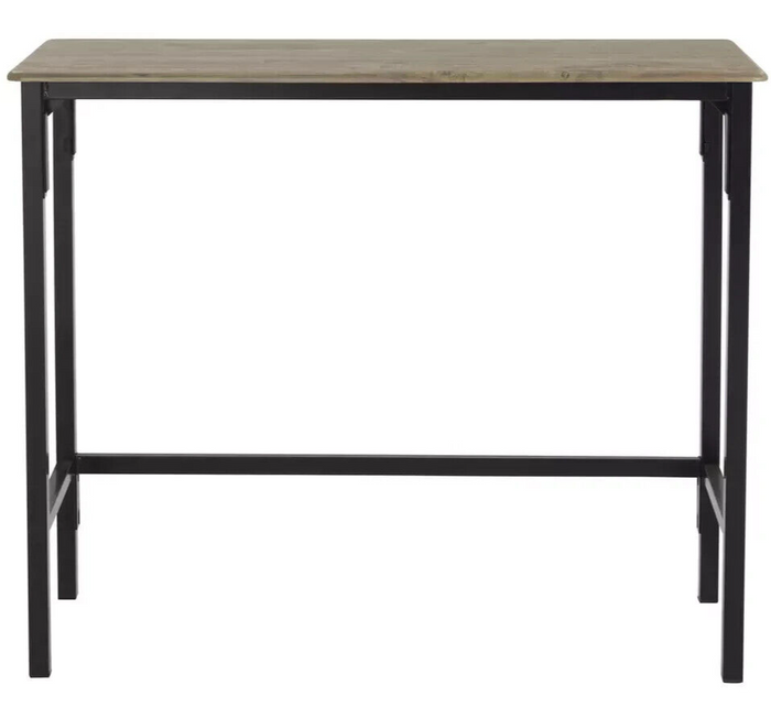 Bolitzo Bar Set & 2 Stools - Oak & Black
