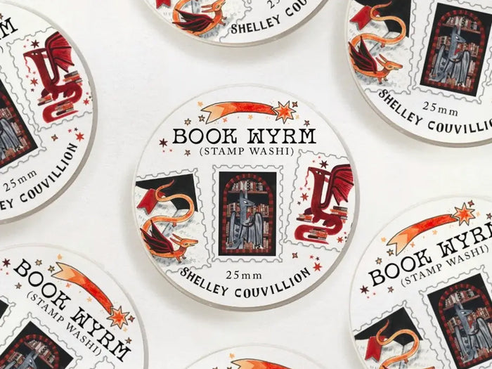Book Wyrm Stamps Washi Tape