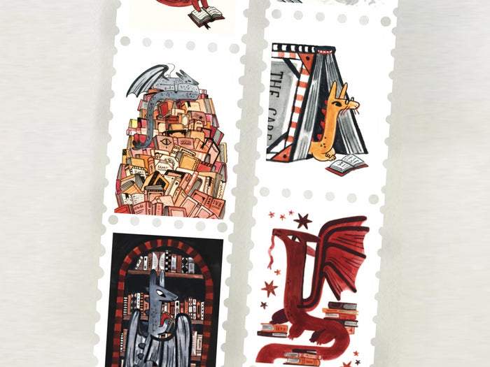 Book Wyrm Stamps Washi Tape