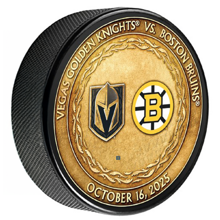 BOS vs. VGK Match-Up Puck 10/16/2025 - Vegas Team Store