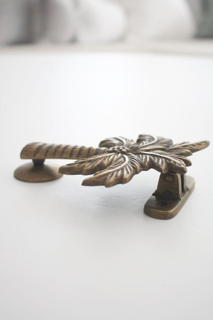 Brass Coconut Palm Tree Door Knocker