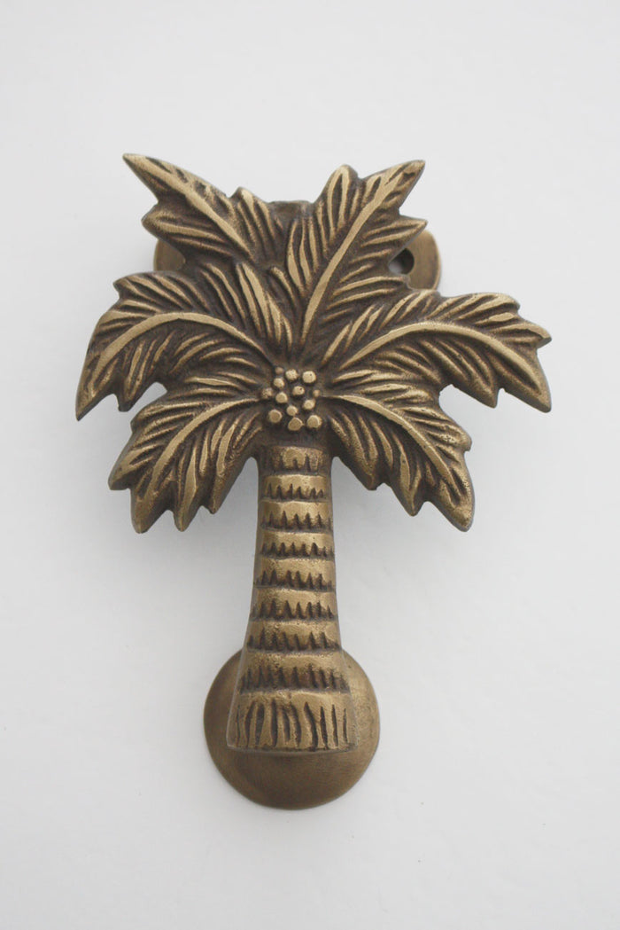 Brass Coconut Palm Tree Door Knocker