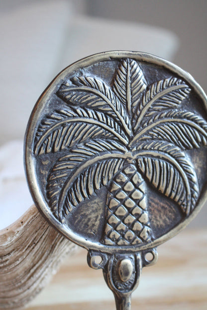 Brass Round Palm Hook - Antiqued