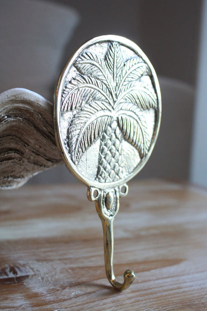 Brass Round Palm Hook - Polished