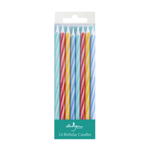 Design Design Party Bright Stripes Birthday Candles