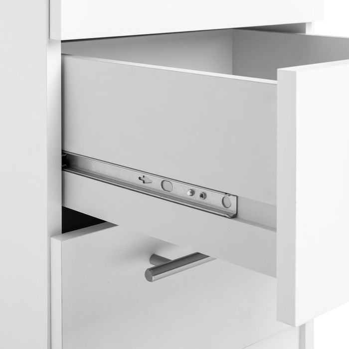 Brisbane 3 Drawer Bedside - White