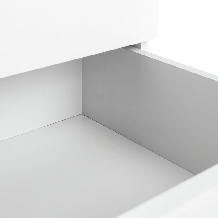 Brisbane 3 Drawer Bedside - White