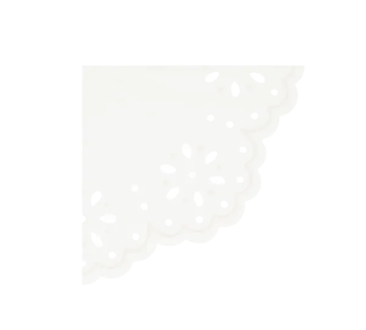 Meri Meri Broderie Anglaise Lace White Small Napkins