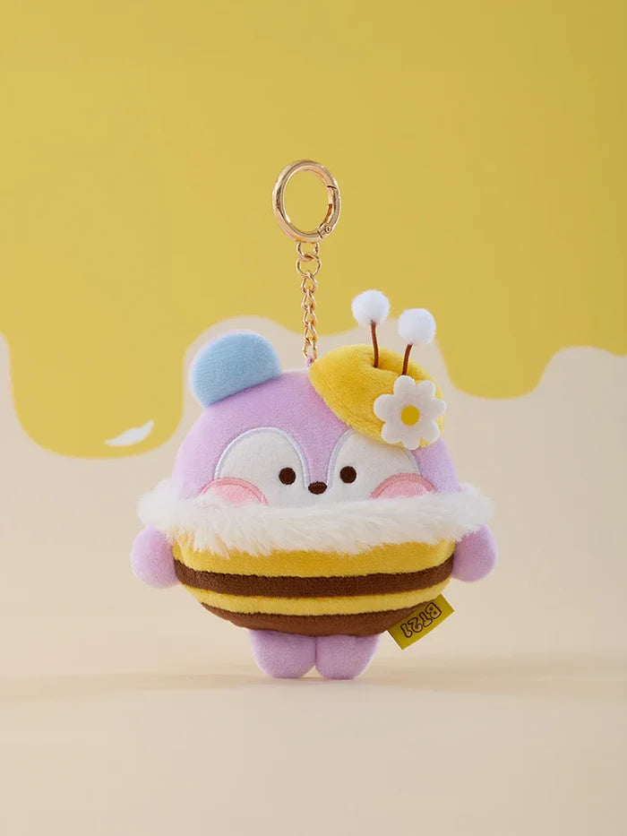 BT21 - MININI HONEYBEE PLUSH TAPE MEASURE KEYRING - COKODIVE