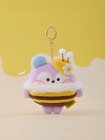 BT21 - MININI HONEYBEE PLUSH TAPE MEASURE KEYRING - COKODIVE