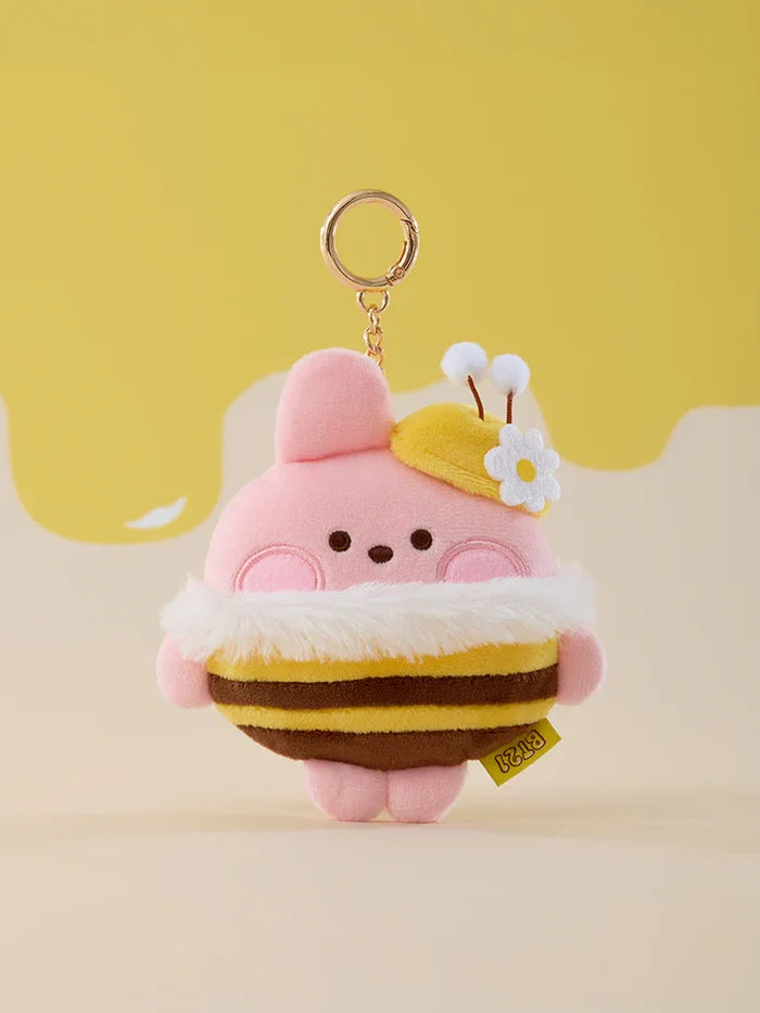 BT21 - MININI HONEYBEE PLUSH TAPE MEASURE KEYRING - COKODIVE