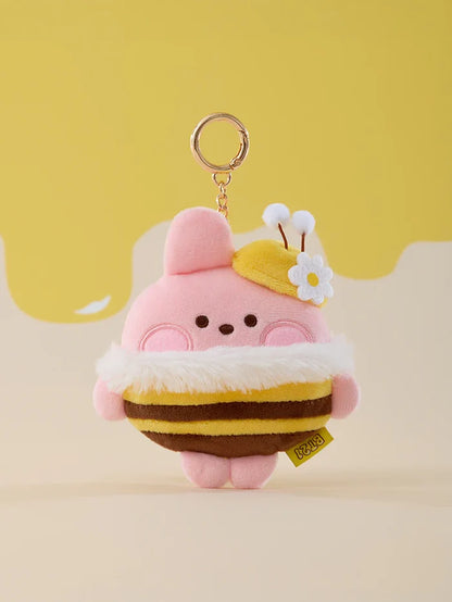 BT21 - MININI HONEYBEE PLUSH TAPE MEASURE KEYRING - COKODIVE