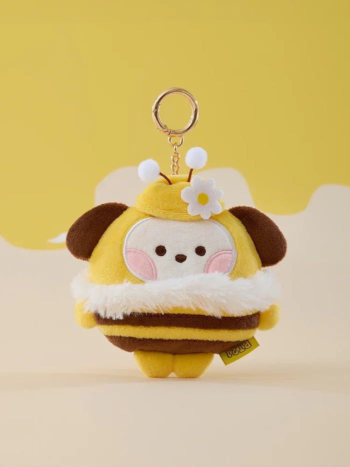 BT21 - MININI HONEYBEE PLUSH TAPE MEASURE KEYRING - COKODIVE