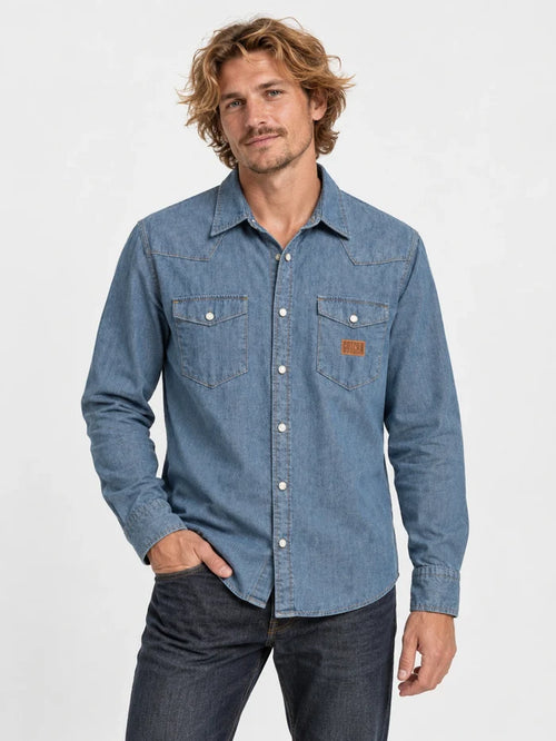 Camisa Gotcha Denim Celeste — vista principal