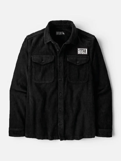 Camisa Gotcha Solid Corderoy Negro
