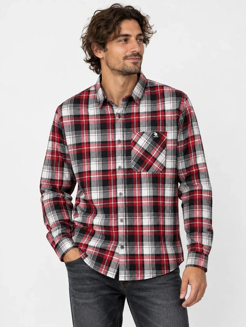 Camisa Gotcha Viyella Cuadros Liviana Rojo — vista principal
