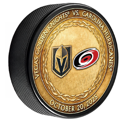 CAR vs. VGK Match-Up Puck 10/20/2025 - Vegas Team Store
