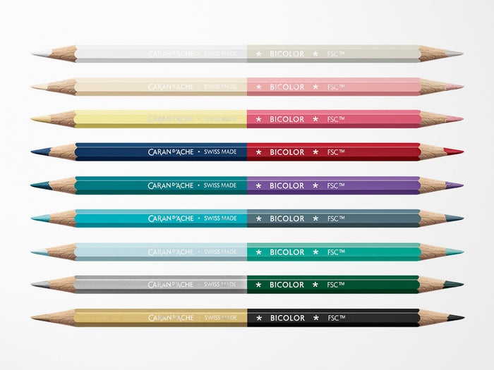 Caran D'Ache 9 Pencil Set + 1 Brush ALPINE FROST – Special Edition