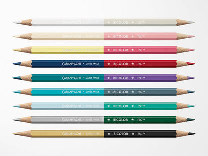 Caran D'Ache 9 Pencil Set + 1 Brush ALPINE FROST – Special Edition