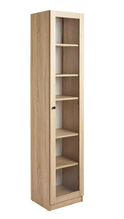 Carla 1 Door Display Cabinet - Oak (B Grade)