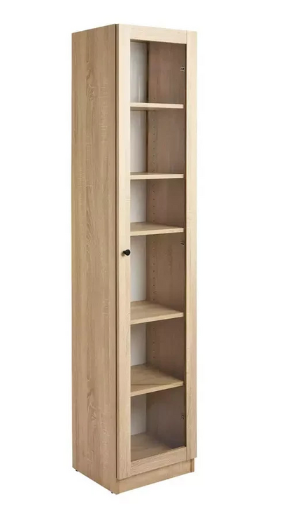 Carla 1 Door Display Cabinet - Oak (B Grade)