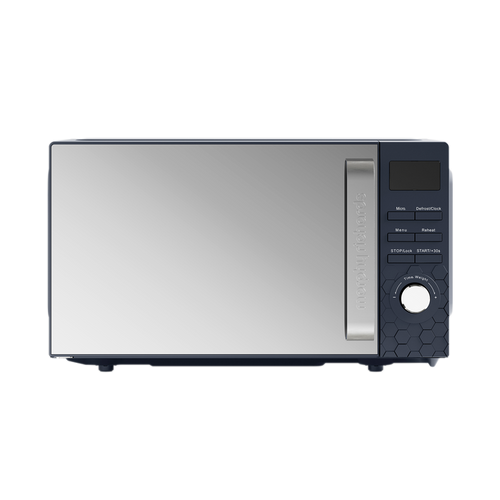 Blue microwave oven on a white background