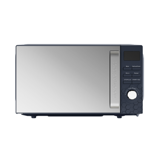 Blue microwave oven on a white background