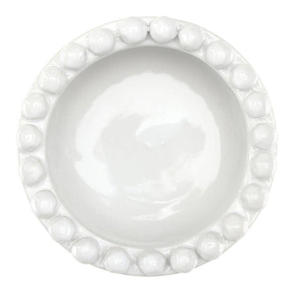 Santa Barbara Design Studio by Creative Brands 4.5" Dia x 2.25" H Ceramic Beaded Wine Coaster - White
