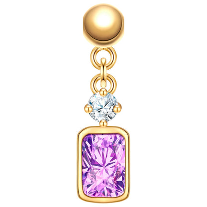 Charm gold Zirkonia lila