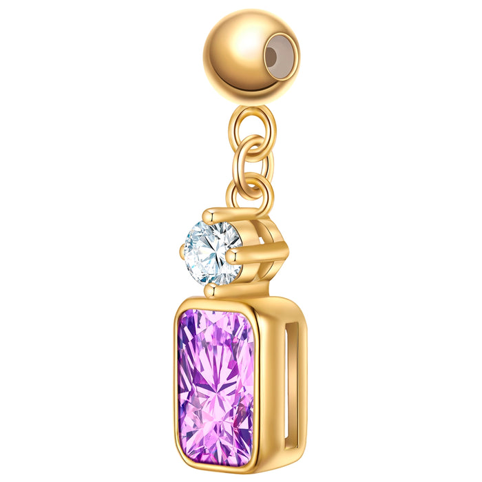 Charm gold Zirkonia lila