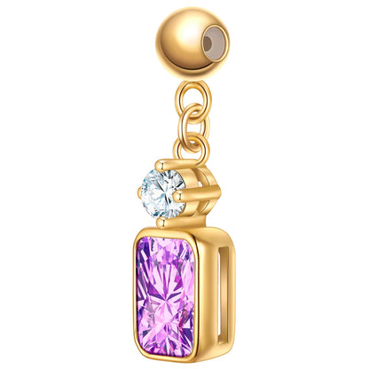 Charm gold Zirkonia lila