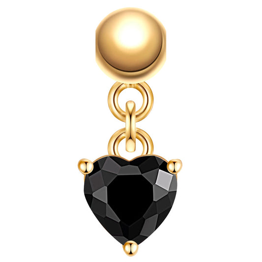 Charm Herz gold mit Zirkonia