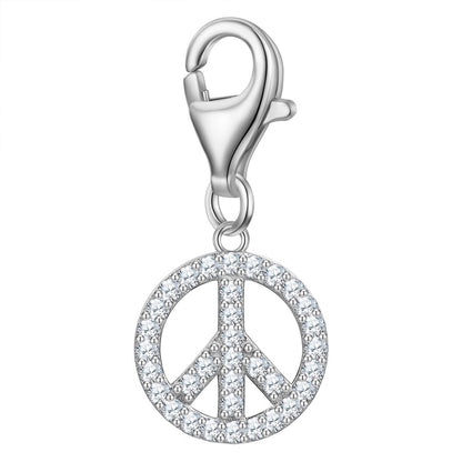 Charm Peace silber mit Zirkonia