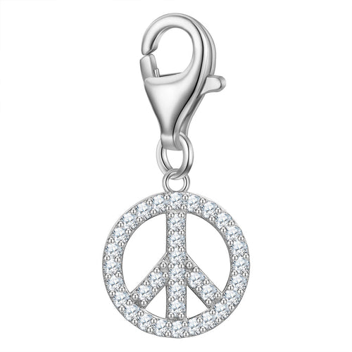 Charm Peace silber mit Zirkonia