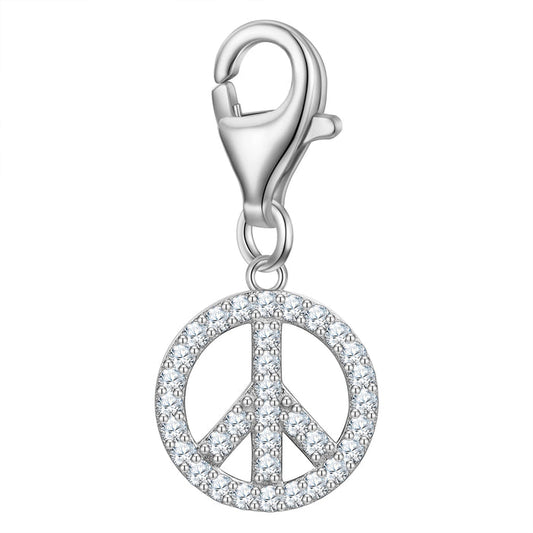 Charm Peace silber mit Zirkonia