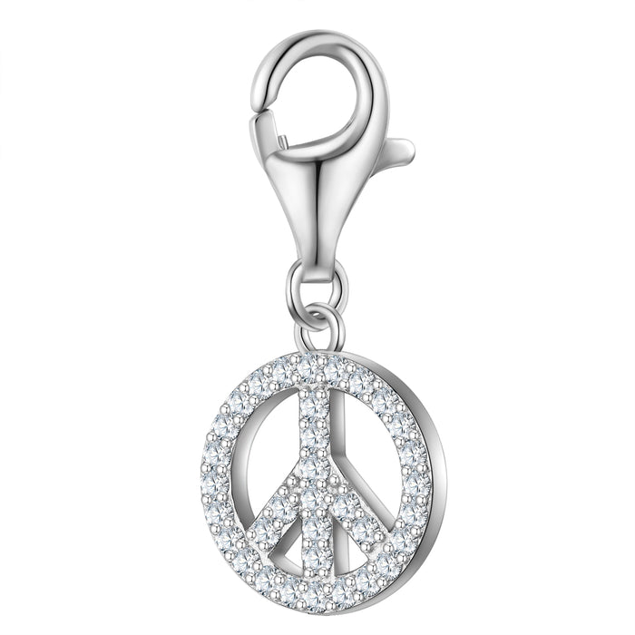 Charm Peace silber mit Zirkonia