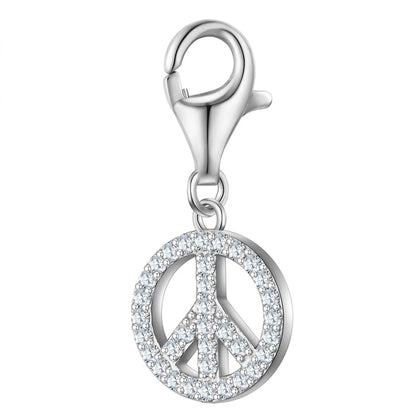 Charm Peace silber mit Zirkonia