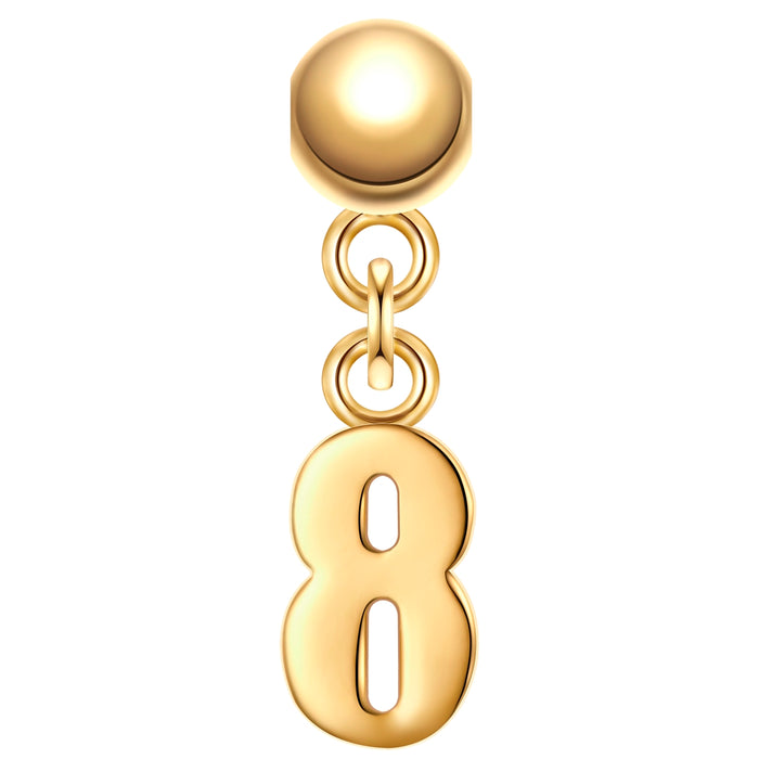 Charm Zahl 8 gold