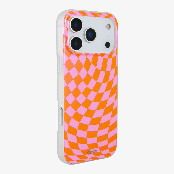 Checkmate Pink/Orange MagSafe® Compatible iPhone Case