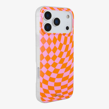 Checkmate Pink/Orange MagSafe® Compatible iPhone Case