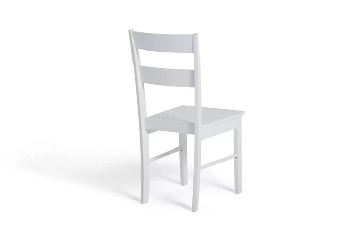Chicago Pair of Solid Wood Dining Chair - White ( B Grade )
