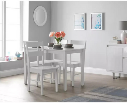 Chicago Pair of Solid Wood Dining Chair - White ( B Grade )