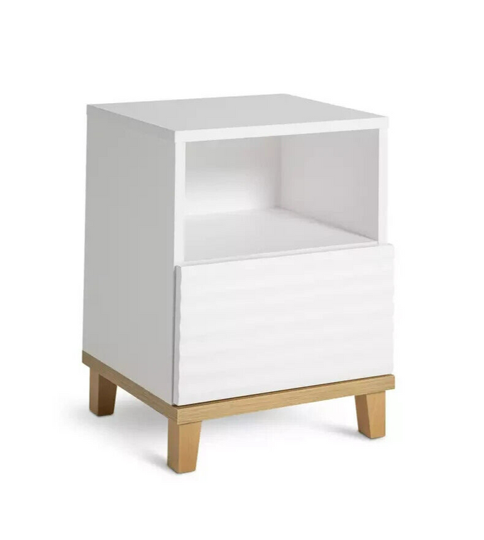 Habitat Cleo 1 Drawer Bedside Table - White
