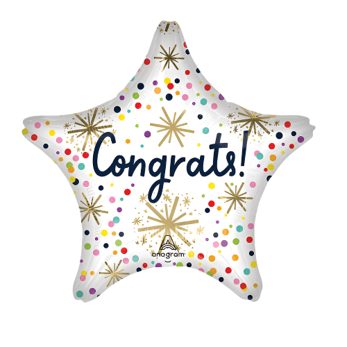 Burton + Burton Congrats Confetti Star Balloon