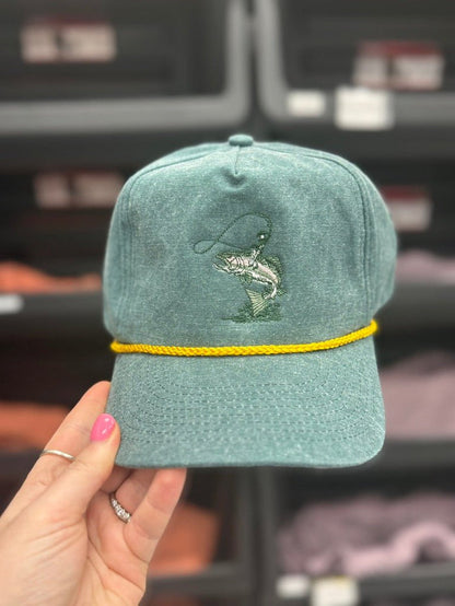 Cowboy Fisherman Embroidered Trucker Hat