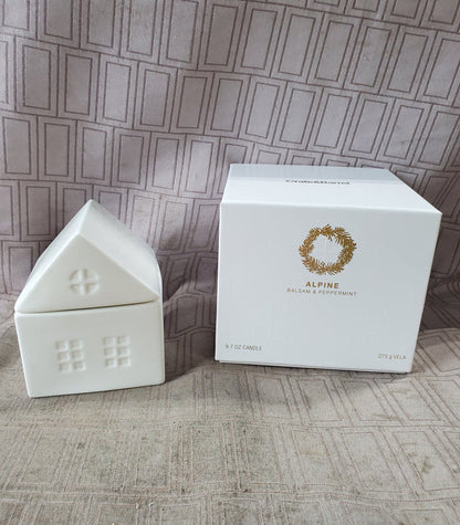 Crate & Barrel Alpine Balsam & Peppermint Candle UNUSED