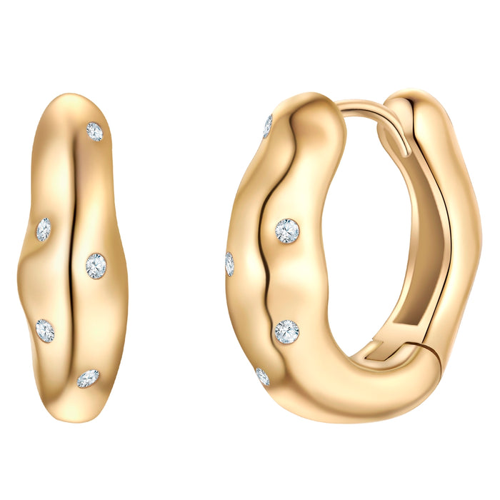 Creolen gold mit Zirkonia