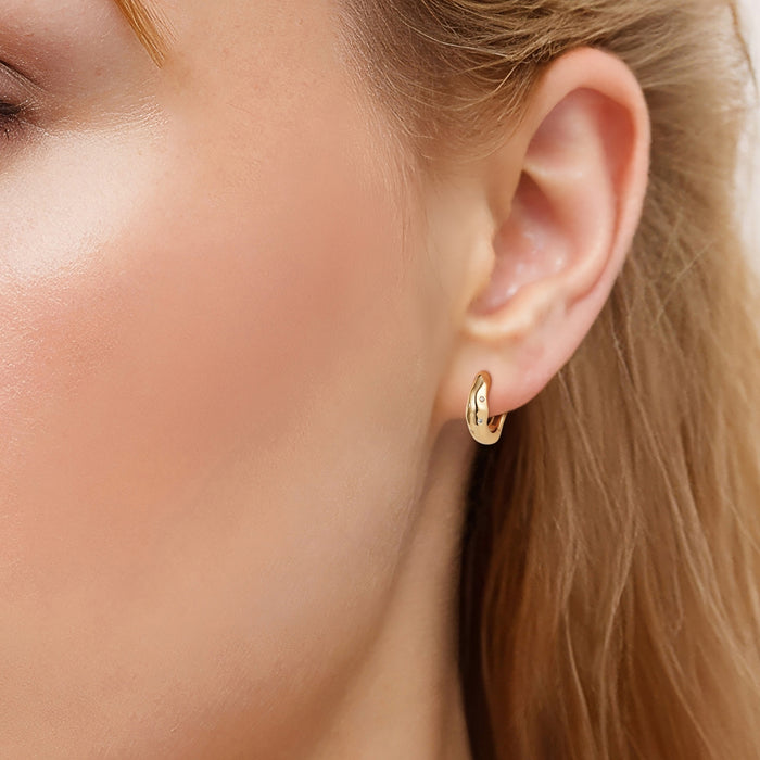 Creolen gold mit Zirkonia