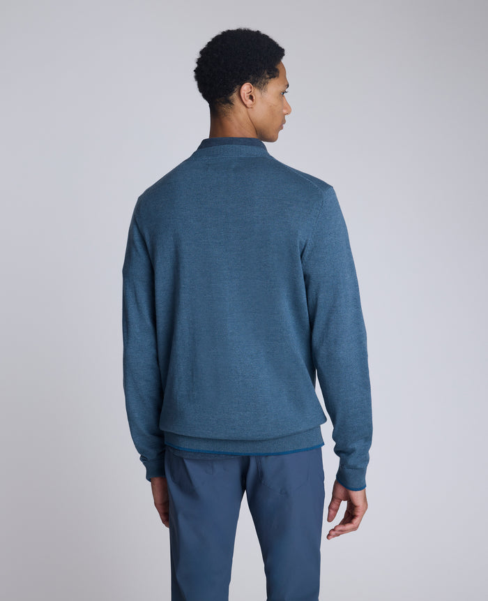 Crewneck Sweater with Tipping Details