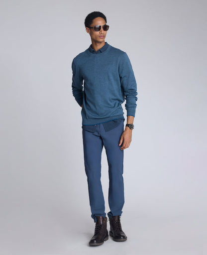 Crewneck Sweater with Tipping Details